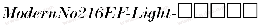 ModernNo216EF-Light字体转换