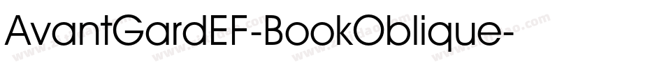AvantGardEF-BookOblique字体转换