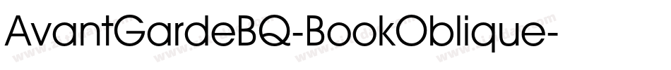 AvantGardeBQ-BookOblique字体转换