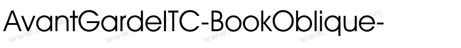 AvantGardeITC-BookOblique字体转换