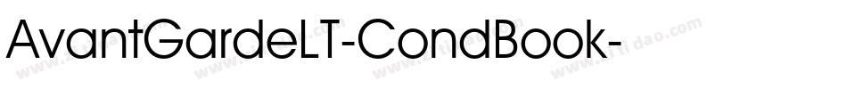 AvantGardeLT-CondBook字体转换