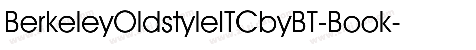 BerkeleyOldstyleITCbyBT-Book字体转换