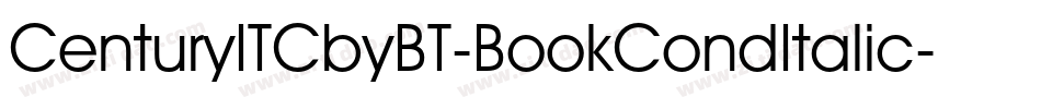 CenturyITCbyBT-BookCondItalic字体转换