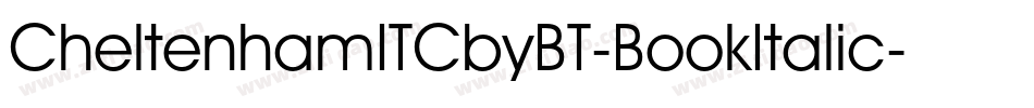 CheltenhamITCbyBT-BookItalic字体转换