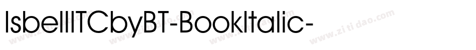 IsbellITCbyBT-BookItalic字体转换