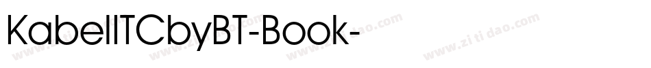 KabelITCbyBT-Book字体转换