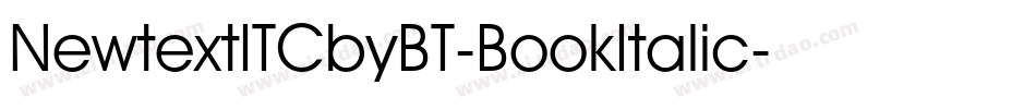 NewtextITCbyBT-BookItalic字体转换