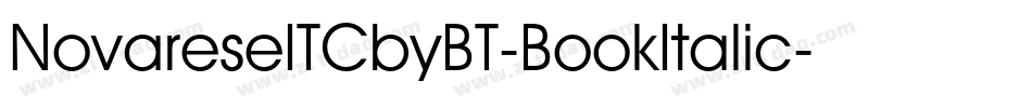 NovareseITCbyBT-BookItalic字体转换