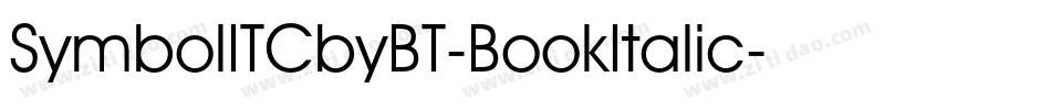 SymbolITCbyBT-BookItalic字体转换
