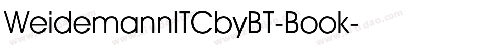 WeidemannITCbyBT-Book字体转换