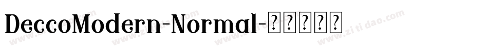 DeccoModern-Normal字体转换