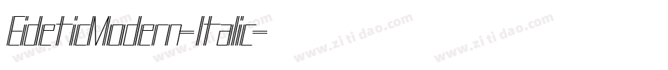 EideticModern-Italic字体转换