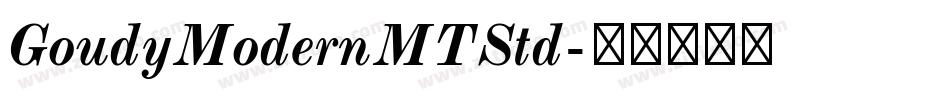 GoudyModernMTStd字体转换