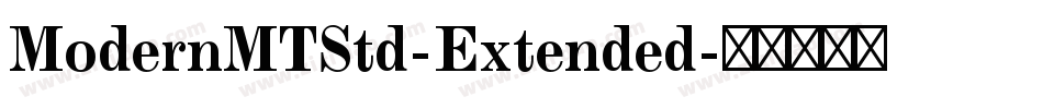 ModernMTStd-Extended字体转换