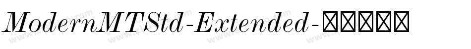 ModernMTStd-Extended字体转换
