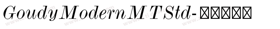 GoudyModernMTStd字体转换