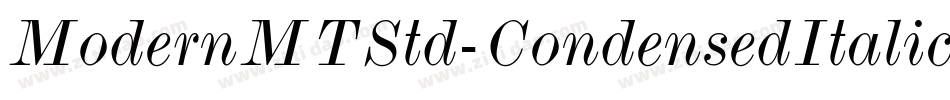 ModernMTStd-CondensedItalic字体转换