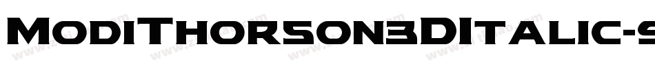 ModiThorson3DItalic-9DmB字体转换