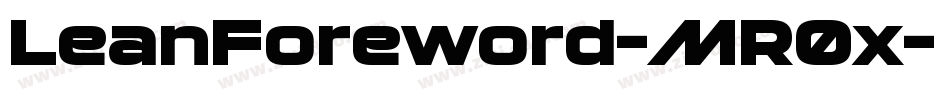 LeanForeword-MR0x字体转换