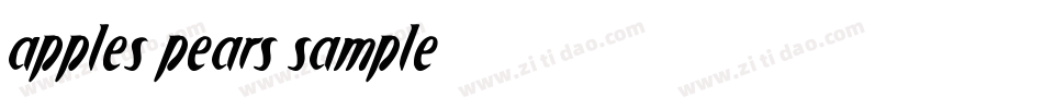 apples-pears-sample字体转换