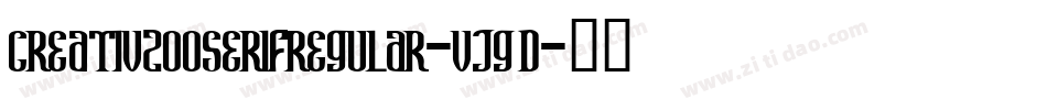 CreativzooSerifRegular-vJGD字体转换