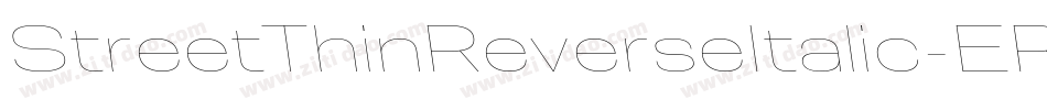 StreetThinReverseItalic-ER8字体转换