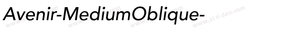 Avenir-MediumOblique字体转换