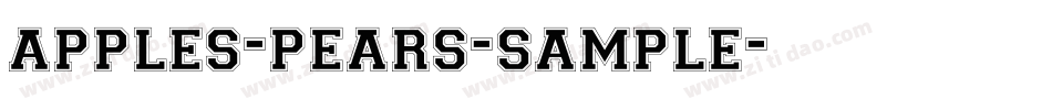 apples-pears-sample字体转换