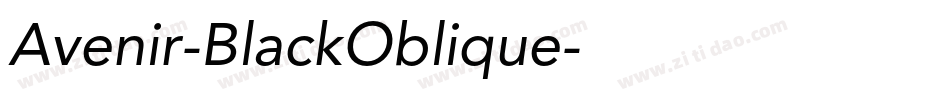 Avenir-BlackOblique字体转换