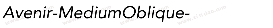 Avenir-MediumOblique字体转换