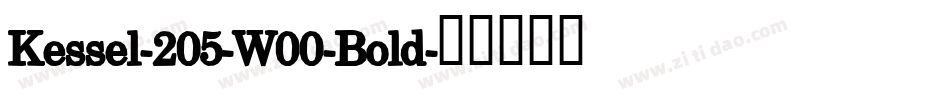 Kessel-205-W00-Bold字体转换