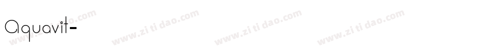 Aquavit字体转换