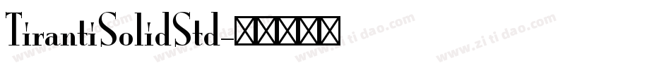 TirantiSolidStd字体转换