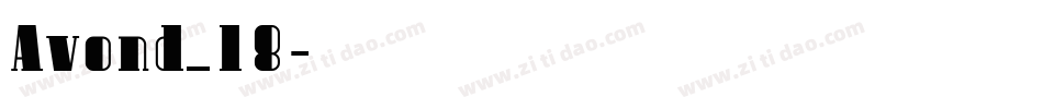 Avond_18字体转换