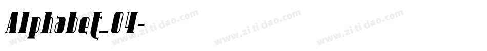 Alphabet_04字体转换