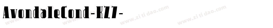 AvondaleCond-KZ7字体转换