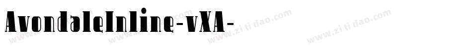 AvondaleInline-vXA字体转换