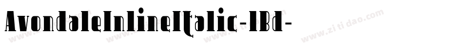 AvondaleInlineItalic-lBd字体转换