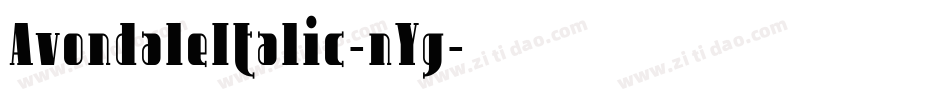 AvondaleItalic-nYg字体转换