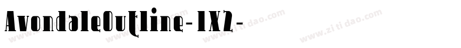 AvondaleOutline-1X2字体转换