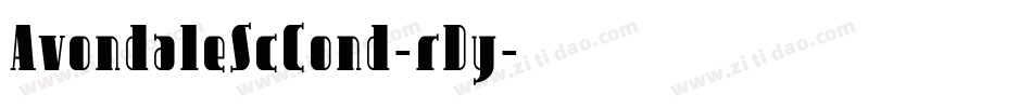 AvondaleScCond-rDy字体转换
