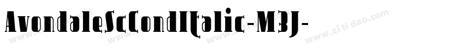 AvondaleScCondItalic-M3J字体转换