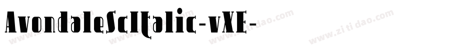 AvondaleScItalic-vXE字体转换