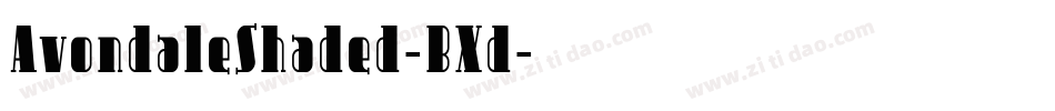 AvondaleShaded-BXd字体转换