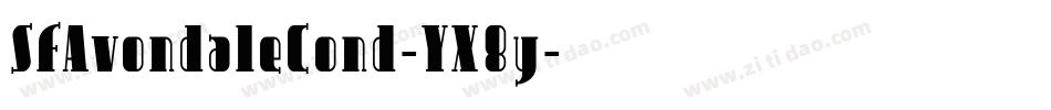 SfAvondaleCond-YX8y字体转换