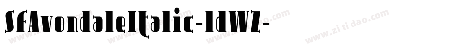 SfAvondaleItalic-ldWZ字体转换