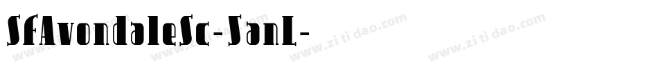 SfAvondaleSc-5anL字体转换