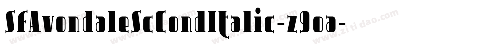 SfAvondaleScCondItalic-z9oa字体转换 SfAvondaleScCondItalic-z9oa字体转换