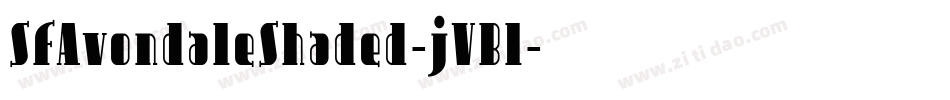 SfAvondaleShaded-jVBl字体转换