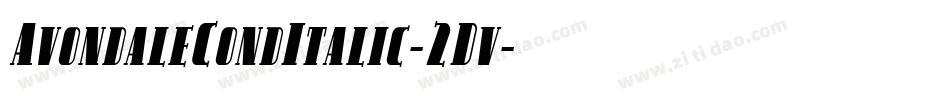 AvondaleCondItalic-2Dv字体转换